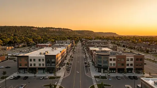 Milton, Ontario skyline at golden hour