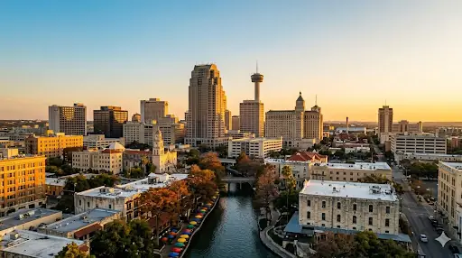 San Antonio, Texas skyline at golden hour