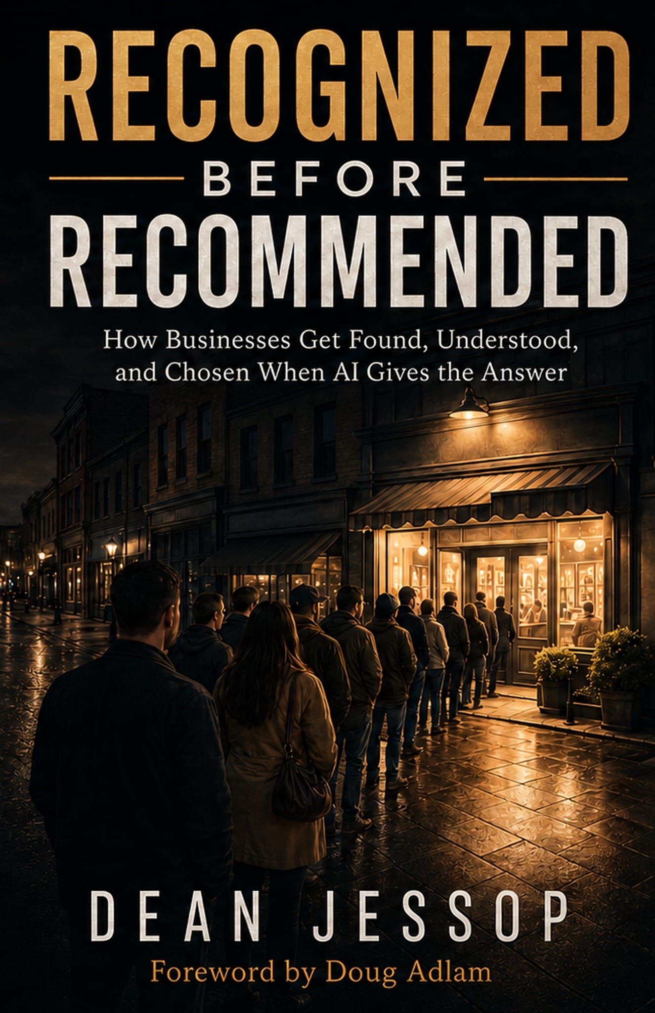 Recognized Before Recommended book by Dean Jessop about business visibility in AI-assisted search